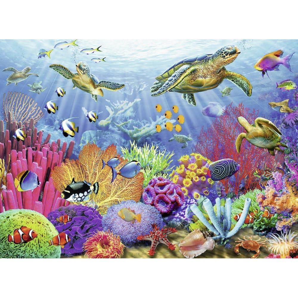 image:imageRavensburger Tropical Waters 500 Piece Jigsaw Puzzle Newer Packaging Available PrecisionCut Glare Free ImageryOriginal Packaging