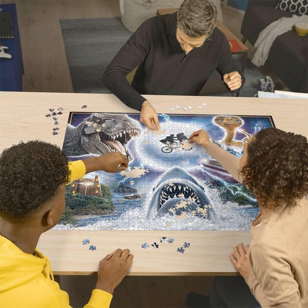image:imageRavensburger Universal Amblin Entertainment 2000 Piece Jigsaw Puzzle Bold Vivid Colors Intricate Depiction of ET Jurassic Park amp More Premium Quality Puzzles for Adults