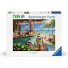 Ravensburger – Beach Bar Breezes – 1500 Piece Jigsaw Puzzle – Vivid, Quaint Imagery of a Beachside Tiki Bar – Colorful Ocean Detail – Ideal Gift – Frameable Art – Screen-Free Fun – Puzzles for Adults(New Packaging)