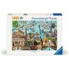 Ravensburger – Big City Collage – 5000 Piece Jigsaw Puzzle – Stunning Vivid Colors – The Globes Biggest Cities – Postcard Rendition – Frameable – Premium Quality – Puzzles for Adults