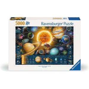Ravensburger – Space Odyssey – 5000 Piece Jigsaw Puzzle – Beautifully Vivid Depiction of Our Galactic Solar System and Cosmic Data – Frameable – Premium Quality – Puzzles for Adults(Single)