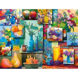 Ravensburger – Still Life Beauty – 2000 Piece Jigsaw Puzzle – Stunning, Vivid Colors – Flowers, Fruit and Vases – Frameable – Premium Quality – Puzzles for Adults