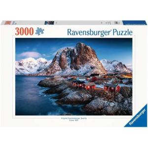 Ravensburger Hamnoy, Lofoten 3000 Piece Jigsaw Puzzle for Adults – 17081 | Premium Quality, Durable Blueboard | Unique Handcrafted Tooling | Perfect Interlocking Fit | Ideal for Advanced Puzzlers