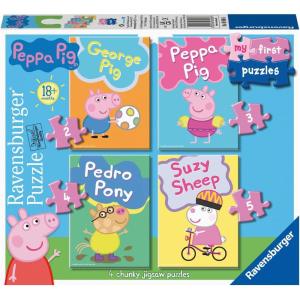 Ravensburger My First Puzzle: Peppa Pig (2, 3, 4 & 5 Piece) Jigsaw Puzzle Set for Kids – Every Piece is Unique, Pieces Fit Together Perfectly(Single)