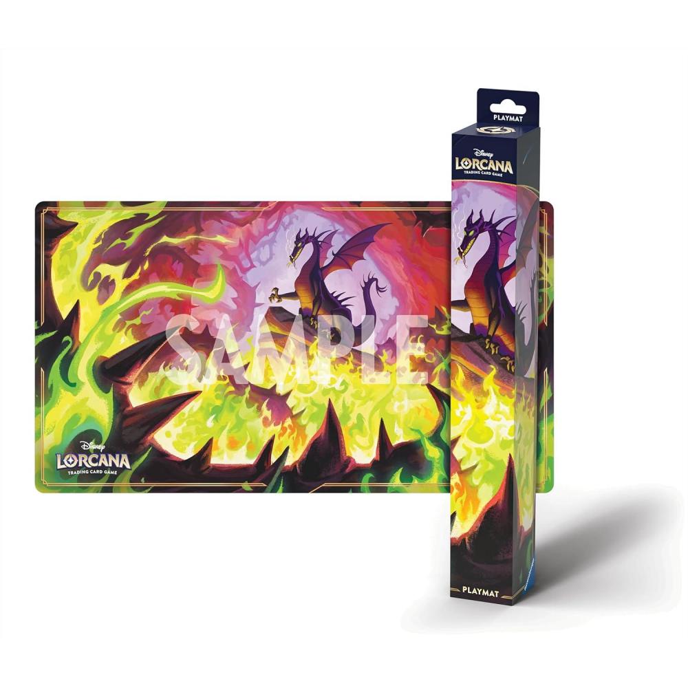 image:imageRavensburger Disney Lorcana TCG Playmat Featuring Dragon Fire Card Artwork Protects Cards Versatile Game Desk or Mouse Pad Suitable for Ages 8