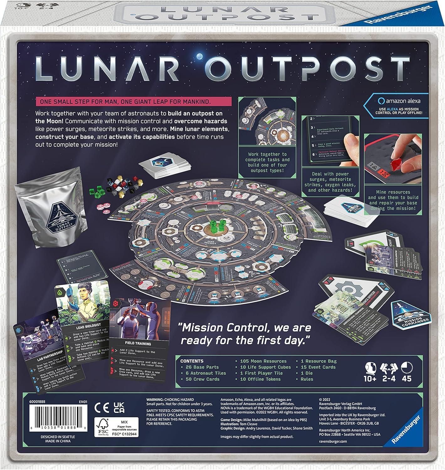 image:imageRavensburger Lunar Outpost Board Game for Ages 10 and Up Work Together to Build a Base on The Moon