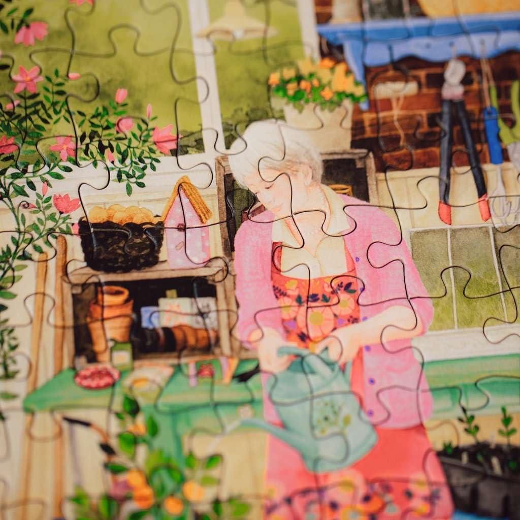image:imageRavensburger Feel Well Gardening 100 Piece Jigsaw Puzzle A Blooming Paradise Thicker Pieces Large Image Format and Included Stand Premium Quality Puzzle Made in Europe