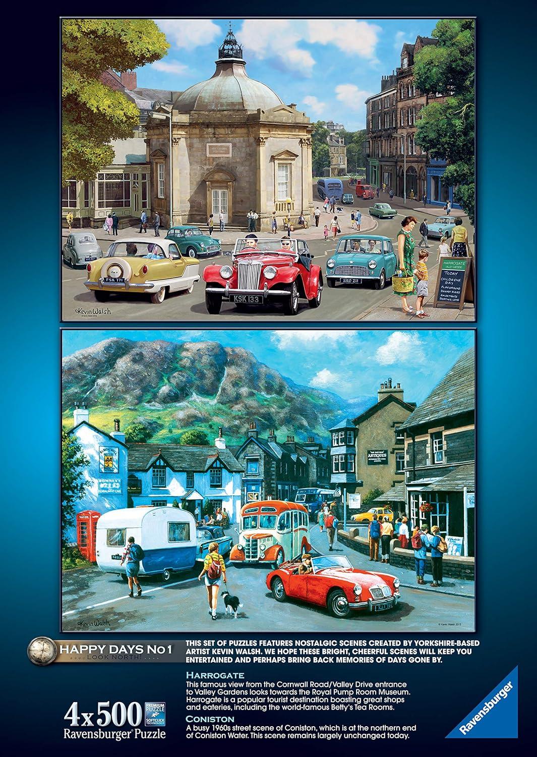 image:imageRavensburger Happy Days Collection No2 Days Out 4X 500 Piece Jigsaw Puzzle Set for Adults 12Happy Days Collection 1