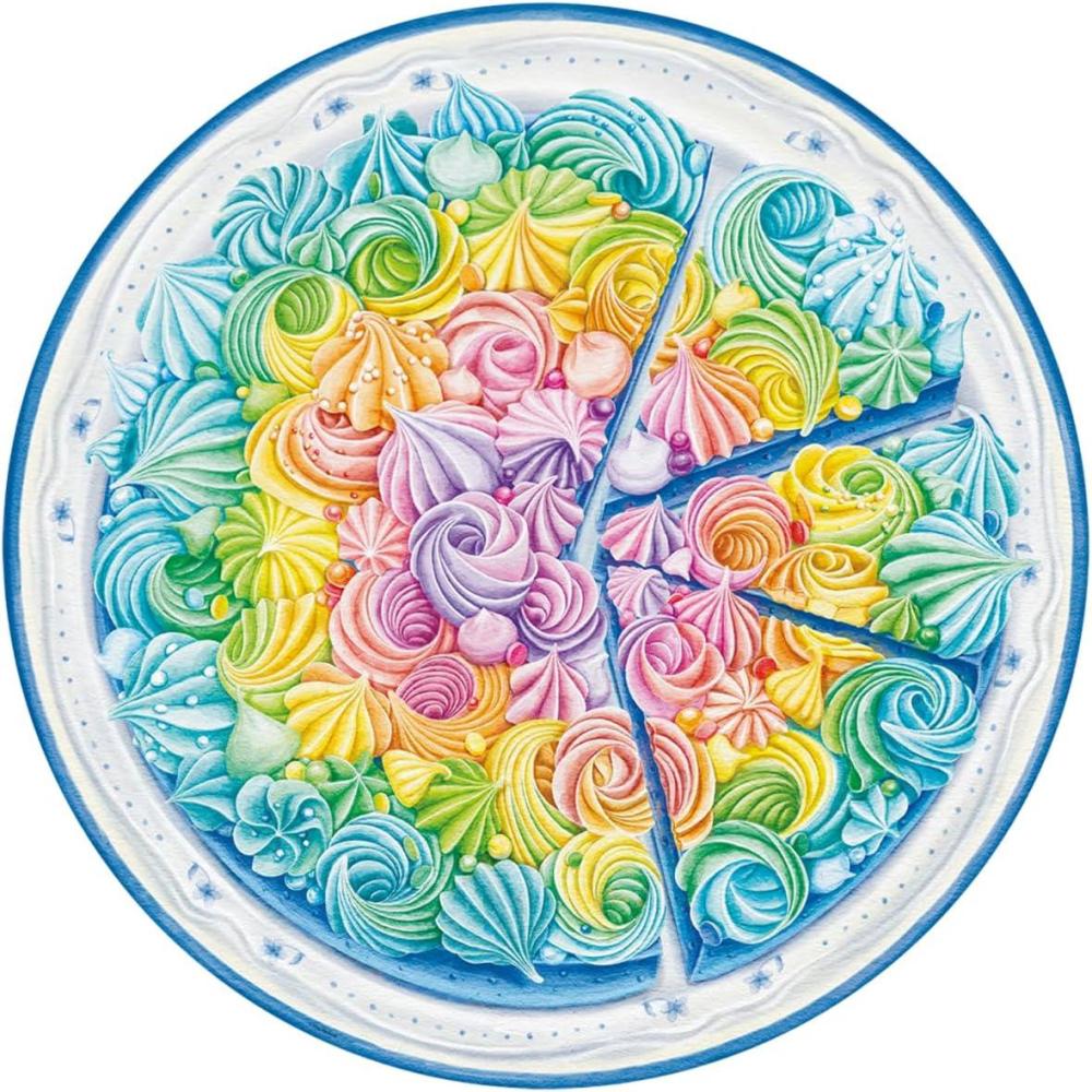 image:imageRavensburger Circle of Colors Rainbow Cake 500 Piece Round Jigsaw Puzzle for Adults 17349 Every Piece is Unique Softclick Technology Means Pieces Fit Together Perfectly