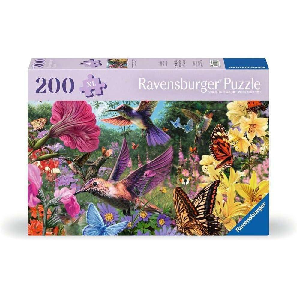 image:imageRavensburger Feel Well  Hummingbirds and Butterflies  200 Piece Jigsaw Puzzle  Thicker Pieces Large Image Format and Included Stand  Premium Quality Puzzle Made in Europe