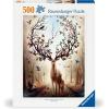 Ravensburger – Magical Deer – 500 Piece Jigsaw Puzzle – Stunning, Vivid Imagery of a Mythical Deer – Bold Colors – Mysterious Scene – Ideal Gift – Frameable Art – Screen-Free Fun – Puzzles for Adults(New design)