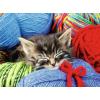 Ravensburger Feel Well – Wool Cat – 100 Piece Jigsaw Puzzle | Thicker Pieces, Large Image Format, and Included Stand | Premium Quality Puzzle Made in Europe