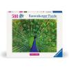Ravensburger Colorful Animals – Peacock – 500 Piece Jigsaw Puzzle | A Brilliant Display of Feathers | Captivating Art for Puzzle Lovers | FSC-Certified