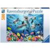 Ravensburger Dolphins in The Coral Reef 500 Piece Jigsaw Puzzle for Adults – 14710 – Every Piece is Unique, Softclick Technology Means Pieces Fit Together Perfectly(Original Packaging)