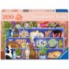 Ravensburger Feel Well – Cats on Shelf – 200 Piece Jigsaw Puzzle | Thicker Pieces, Large Image Format, and Included Stand | Premium Quality Puzzle Made in Europe