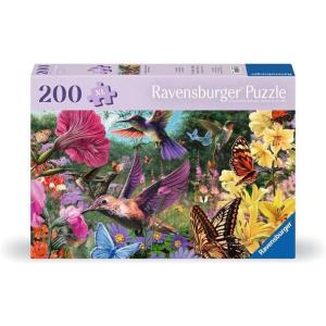 Ravensburger Feel Well – Hummingbirds and Butterflies – 200 Piece Jigsaw Puzzle | Thicker Pieces, Large Image Format, and Included Stand | Premium Quality Puzzle Made in Europe