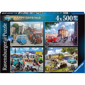 Ravensburger Happy Days Collection No.2 Days Out 4X 500 Piece Jigsaw Puzzle Set for Adults 12+(Happy Days Collection 2)