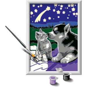 Ravensburger – Moonlight Friends CreArt Paint by Numbers Kit | Fun & Easy DIY Art for Kids Age 7+ | Creative Gift Idea for Birthdays & Holidays