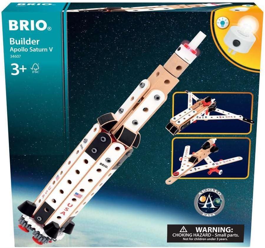 image:imageBRIO Builder 34607 Apollo Saturn V 91Piece Educational Construction Toy for Kids Aged 3 Years Up
