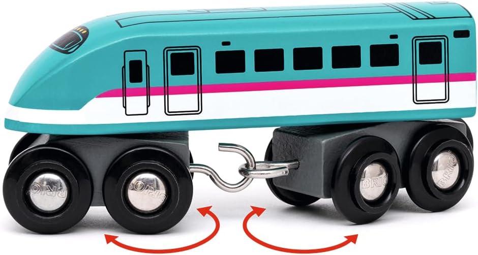 image:imageBRIO World 36086 Trains of The World Shinkansen Hayabusa Train Wooden Toy Train for Kids Aged 3 Years Up