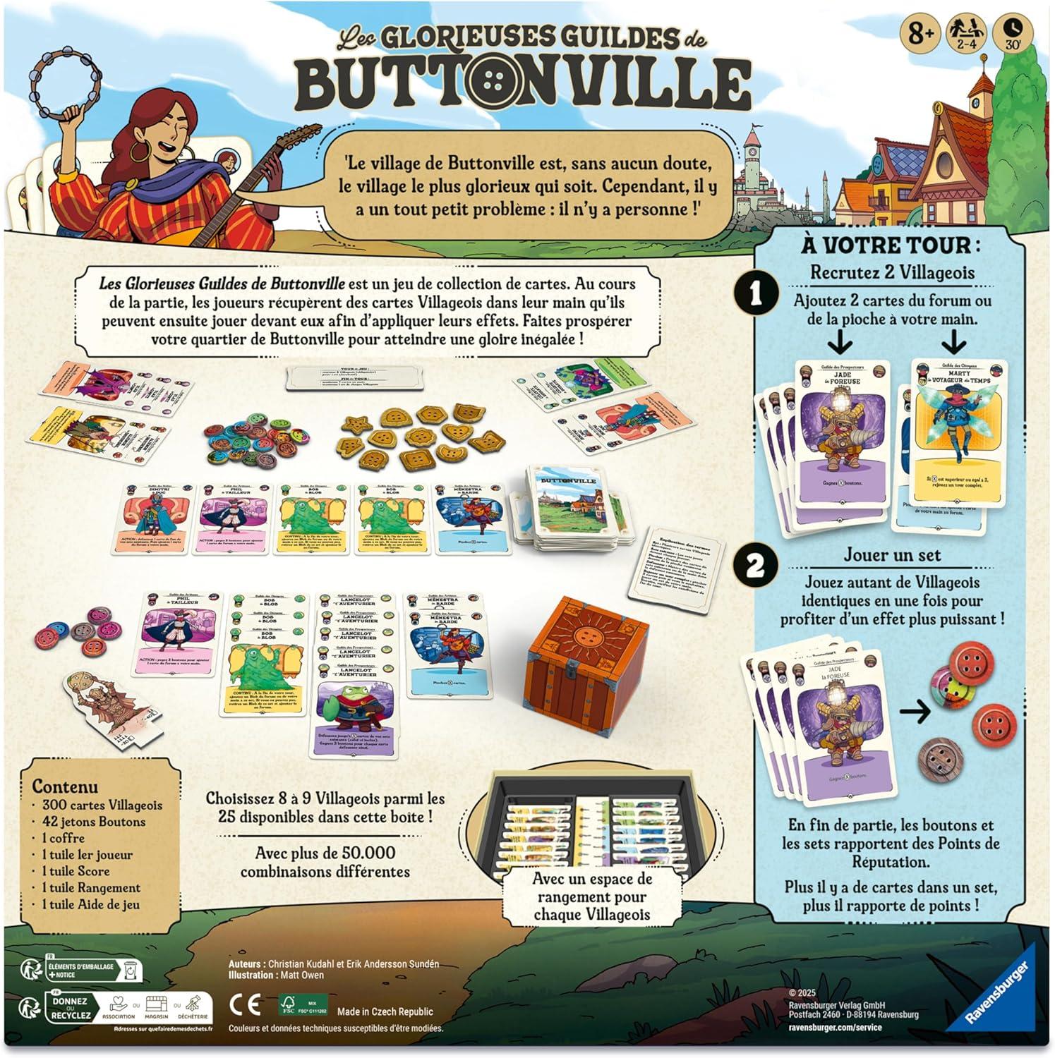 image:imageRavensburger Glorious Guilds of Buttonville Card Collection Game for Kids and Adults Ages 8 and Up