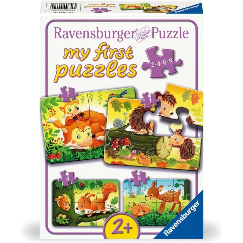 image:imageRavensburger My First Puzzles  Forest Animal Fun  4inaBox Toddler Jigsaw Puzzle Set  2 4 6 amp 8 Pieces  Ages 2