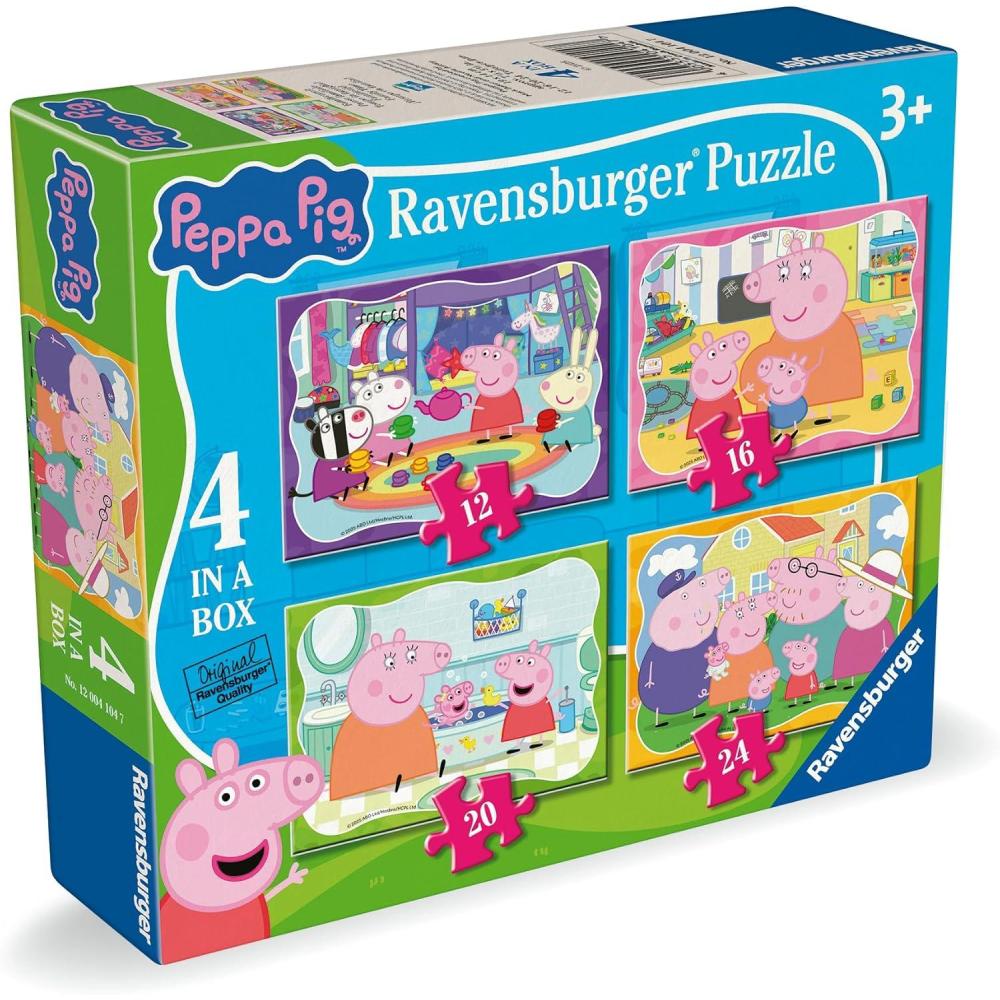 image:imageRavensburger Peppa Pig Family Time Jigsaw Puzzle Set 12 16 20 24 Pieces