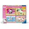 Ravensburger Hello Kitty Bumper Puzzle Pack – 4 x 100 Piece XXL Jigsaw Puzzles – Colorful Music, Outdoors, Underwater & Sweet Treat Scenes – Durable & Family-Friendly – Ages 5+
