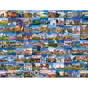 Ravensburger – 99 Places in Europe – 1000 Piece Jigsaw Puzzle – Impressive Snapshots of Europe’s Most Popular Landmarks – Castles, Bridges & More – Gift Idea – Puzzles for Adults