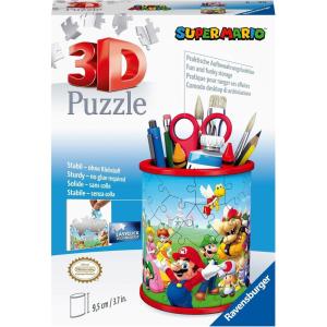 Ravensburger – Super Mario Pencil Cup – 3D Jigsaw Puzzle – Buildable Desk Organizer Featuring Iconic Mario Graphics – 54 Sturdy Plastic Pieces – Premium Quality – Fun for Kids & Adults(Nintendo – Mario)