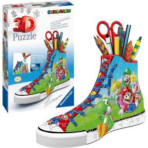 Ravensburger – Super Mario Sneaker – 3D Jigsaw Puzzle – Build a Full-Size Sneaker with Classic Mario Artwork – 108 Sturdy Plastic Pieces – Premium Quality – Display or Use as Storage
