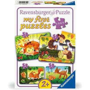 Ravensburger My First Puzzles – Forest Animal Fun | 4-in-a-Box Toddler Jigsaw Puzzle Set | 2, 4, 6 & 8 Pieces | Ages 2+