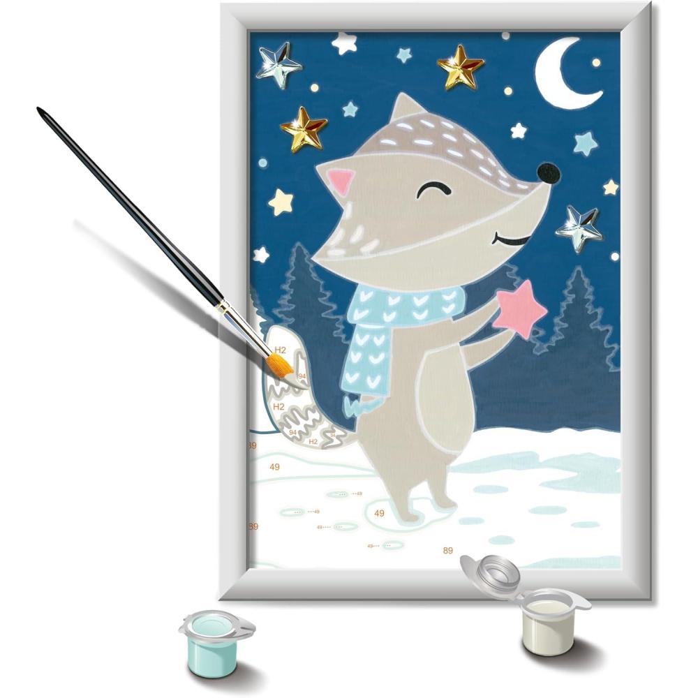 image:imageRavensburger CreArt Cute Badger Paint by Numbers Kit for Kids 12023078 Painting Arts and Crafts for Ages 7 and Up