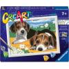 Ravensburger CreArt Beagle Puppies Paint by Numbers Kit for Kids – 12023083 – Painting Arts and Crafts for Ages 7 and Up