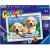 Ravensburger CreArt Cute Puppies Paint by Numbers Kit for Kids – 12023074 – Painting Arts and Crafts for Ages 7 and Up