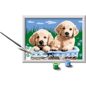 Ravensburger CreArt Cute Puppies Paint by Numbers Kit for Kids – 12023074 – Painting Arts and Crafts for Ages 7 and Up