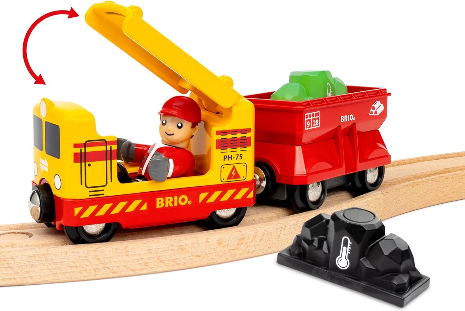 image:imageBRIO World Cargo Gemstone Set 14Piece FSCCertified Wooden Train Set ColorChanging Gem Cargo and Mine Works with All BRIO Train Sets Ages 3