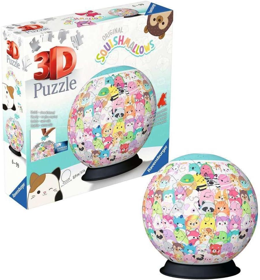 image:imageRavensburger Squishmallows 72 Piece 3D Puzzle Ball Cute and Colorful Character Sphere Fun Desk Decor for Fans Premium Quality Ideal Gift Children Age 6