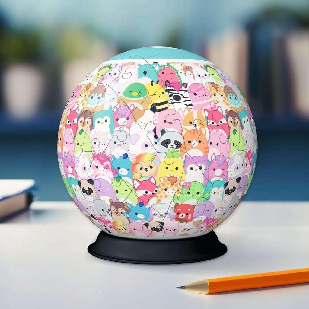 image:imageRavensburger Squishmallows 72 Piece 3D Puzzle Ball Cute and Colorful Character Sphere Fun Desk Decor for Fans Premium Quality Ideal Gift Children Age 6