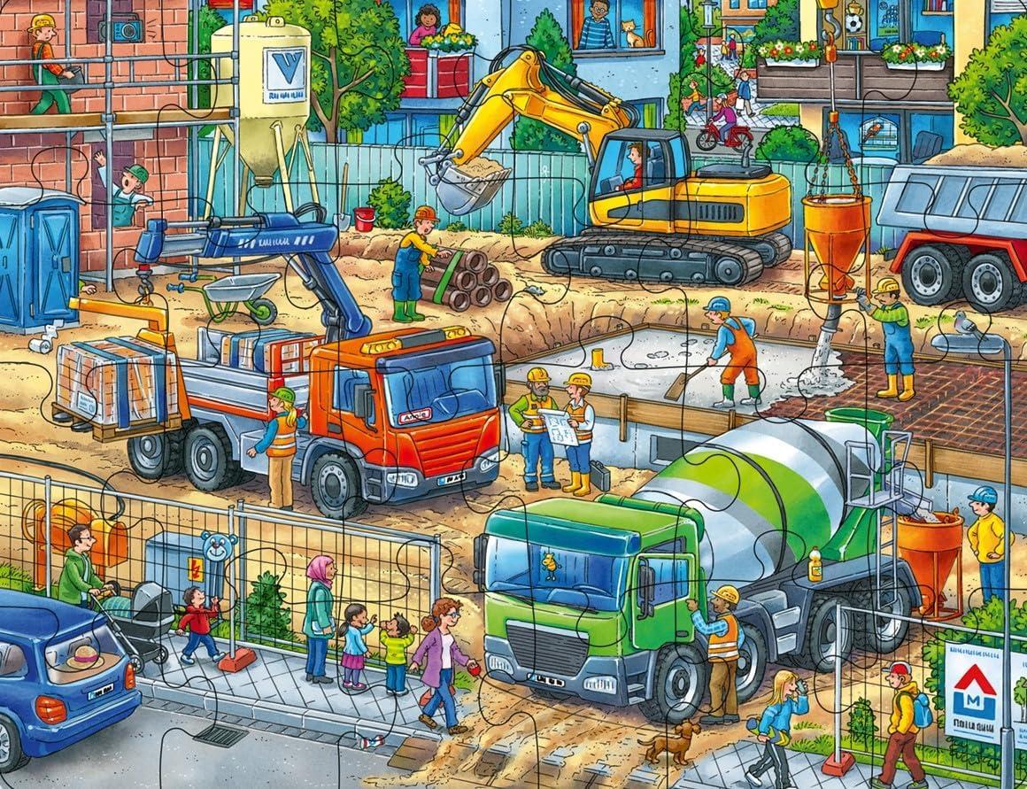image:imageRavensburger Construction Site 24 Piece Frame Puzzle for Kids 4