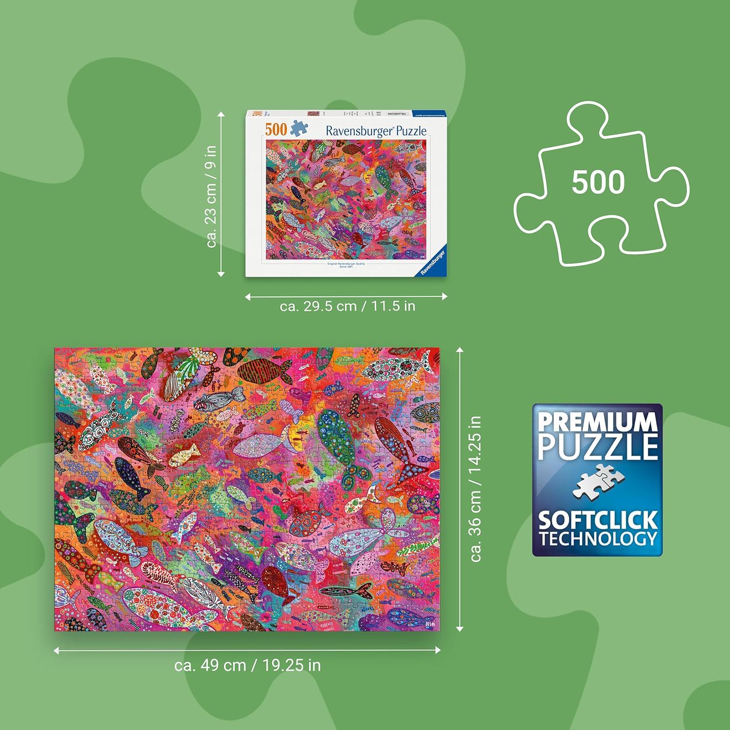 image:imageRavensburger Fish in Fuchsia 500 Piece Puzzle for Adults