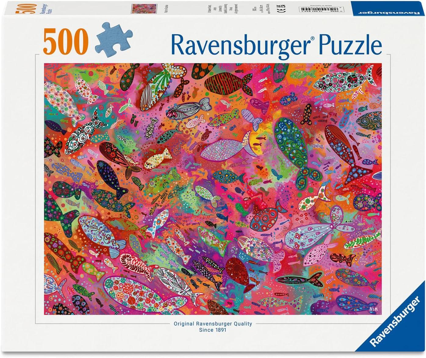 image:imageRavensburger Fish in Fuchsia 500 Piece Puzzle for Adults