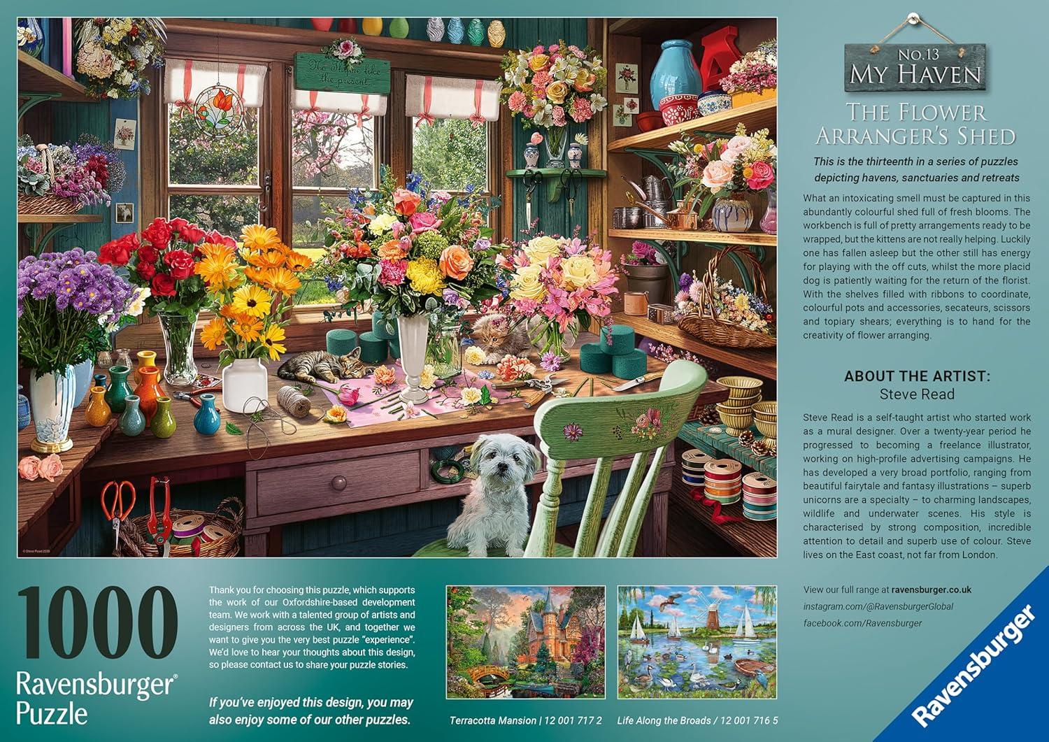 image:imageRavensburger Flower Arrangers Shed 1000 Piece Puzzle for Adults