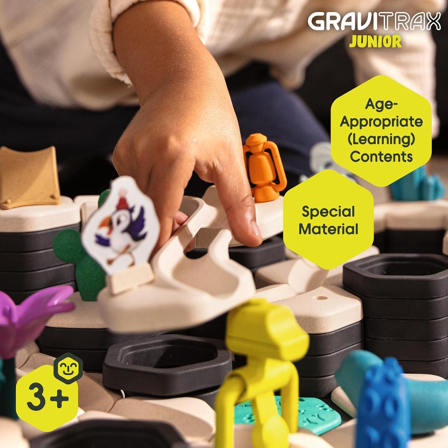 image:imageRavensburger GraviTrax Junior StarterSet Dino 59Piece Marble Run Building Set Preschool STEM Construction Toy Interactive Learning for Kids Ages 3