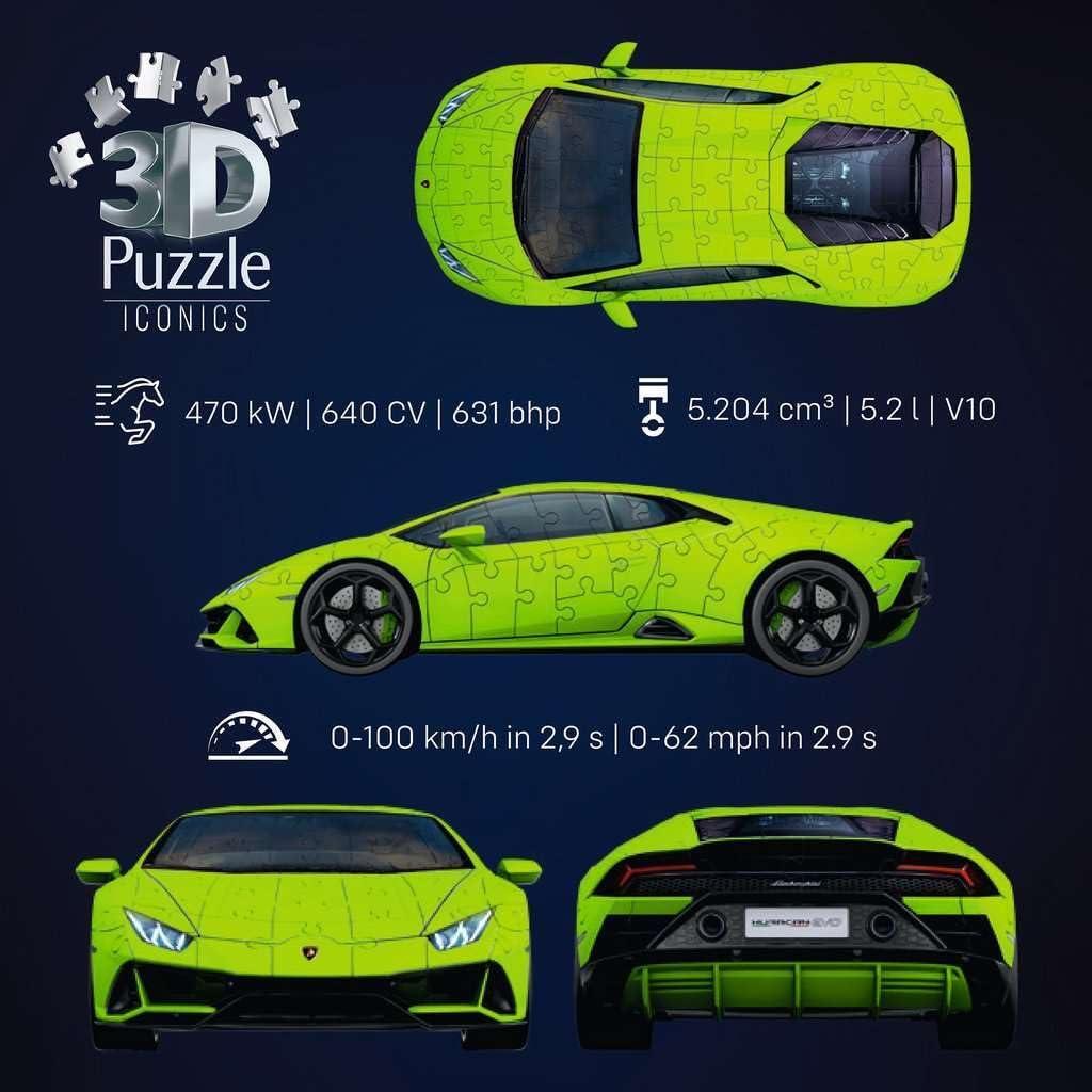 image:imageRavensburger Iconics Lamborghini Huracn EVO 3D Puzzle for Kids 8Iconics reissue