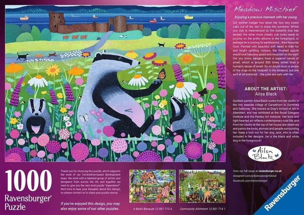 image:imageRavensburger Meadow Mischief 1000 Piece Puzzle for Adults