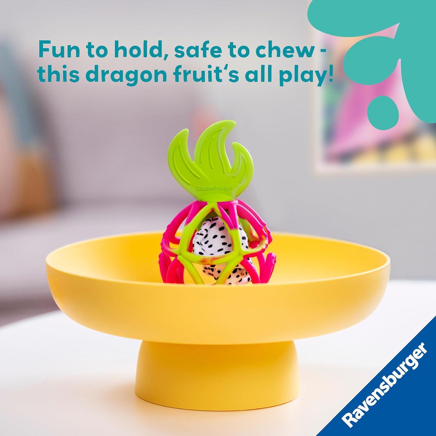 image:imageRavensburger Play Sensory Crinkle Teether Dragon Fruit Gentle Teething Relief EasytoGrasp Design Engages Fine Motor Skills