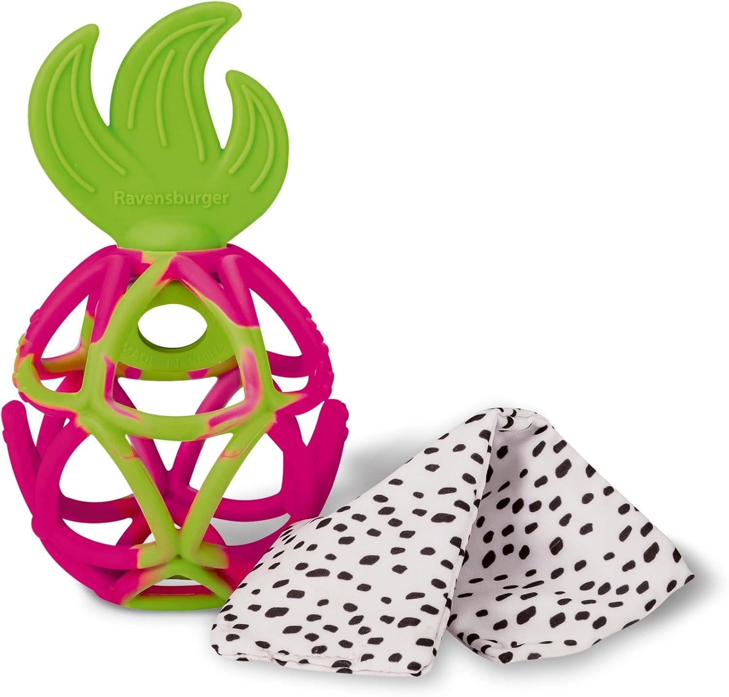 image:imageRavensburger Play Sensory Crinkle Teether Dragon Fruit Gentle Teething Relief EasytoGrasp Design Engages Fine Motor Skills