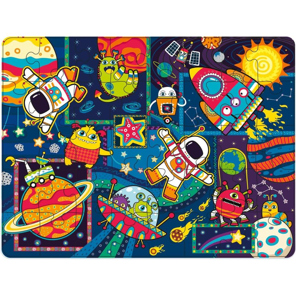 image:imageRavensburger  Out of This World  40 Piece Frame Jigsaw Puzzle  Fun Space Adventure with Planets and Rockets  BeginnerFriendly Fit  Premium Quality  ScreenFree Fun  Children Age 4