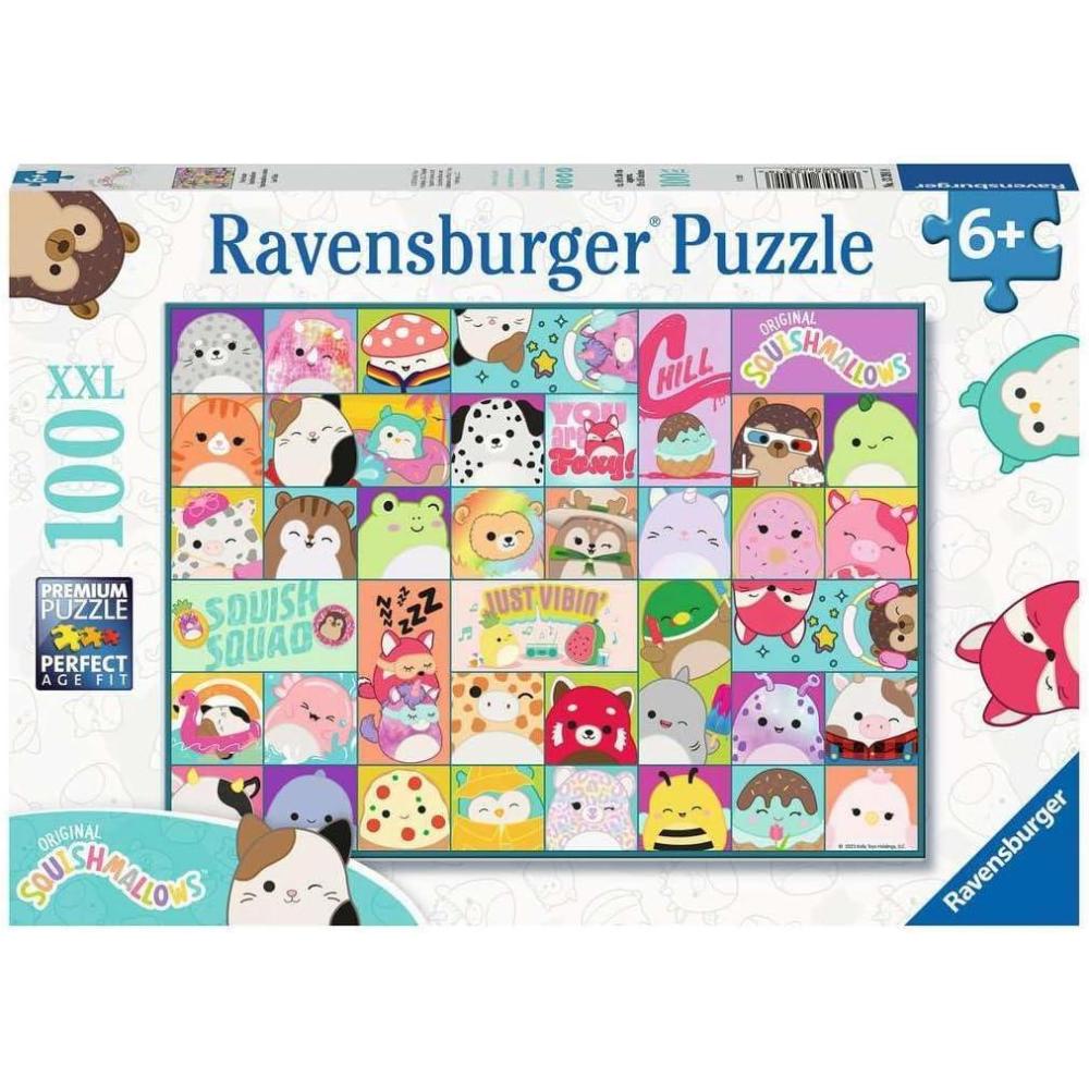 image:imageRavensburger Squishmallows 100 Piece XXL Jigsaw Puzzle Cute and Bright Character Collage Larger Pieces for Easy Handling Premium Quality Ideal Gift ScreenFree Fun Children Age 6